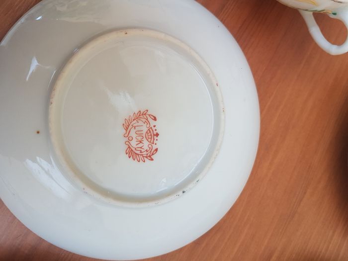 Japanese Lithophane Geisha Girl 'Lucky' Dragonware