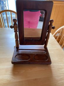 Dressing Table mirror. Vintage made from wood