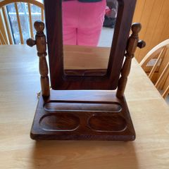Dressing Table mirror. Vintage made from wood