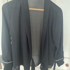 Zara basic transparent black women's blazer size 12 Uk