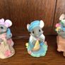 Vintage Merry Mousetails miniature ornaments x5 Image 5