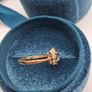 9 ct  blue sapphire and diamond ring size N Image 7