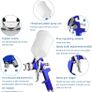 NEW SALE | 2 Set HVLP Paint Sprayer Set with 0.8MM & 1.4MM Nozzle Professional Air Gravity Feed Spray Gun Kit with 125ML & 600ML Cup & Pressure Gauge for Painting Car Furniture Image 4
