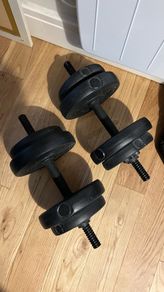 Adjustable Dumbbell Set - 2 x 7.5kg plates and bars