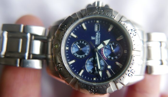 Men's Festina Chronograph Quartz Watch 100M/330FT Multifunction 16059 Watch-Festina Wristwatch Quartz Analog
