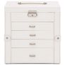 Jewellery Box 5-Layer with Mirror Lockable White Image 4