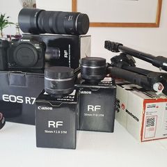 Canon R7 with 3 x RF lenses