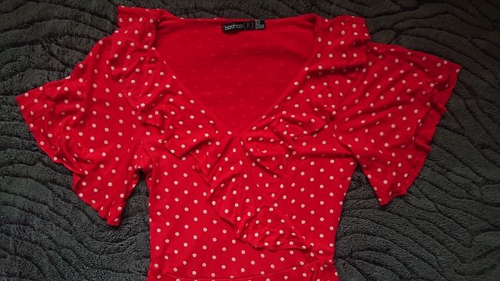 Red Polka Dot Dress. Size 10