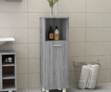 Bathroom Cabinet Grey Sonoma 30x30x95 cm Engineered Wood