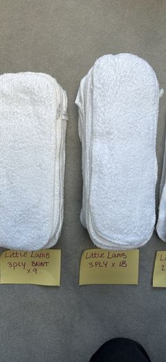 LittleLamb Bamboo Nappy Boosters 50 Pack 3Ply & 2Ply