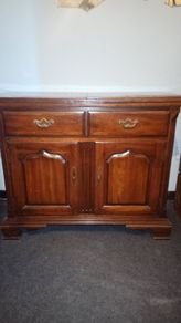 Vintage Thomasville flip-top serving cabinet