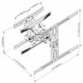 TV Mount Bracket Tilt Swivel Full Motion Feature Wall 45-75" Image 2
