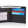 RFID Real Leather Wallet/W Key Holder Gift Box Set (Black) Mens Slim Credit Card Holder Organiser Money Purse Present for Gents. Image 6
