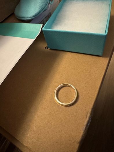 Tiffany's 1837 ring in silver, narrow, US Size 9