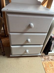 Painted pine bedside locker