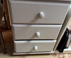 Painted pine bedside locker