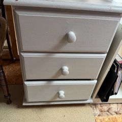 Painted pine bedside locker