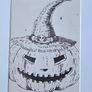Framed canvas with pumpkin drawing Image 3