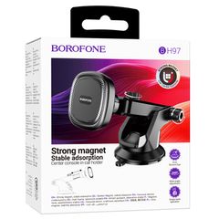 Borofone Car holder BH97 NT Ice magnetic with suction cup black