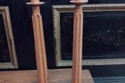 Large Wooden Candle Sticks