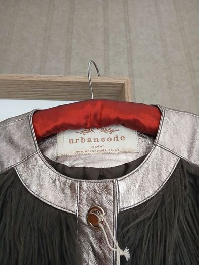 Urbancode London coat Genuine leather& faux fur New with tags