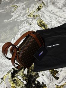 Saint Laurent Luxury Brown Crossbody Monogram Bag Designer Inspired with Saint Laurent Dust Bag