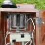 Antiques  Oak Telephone Box, Bell Set Image 9