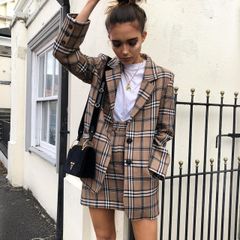 H&M burberry style skirt