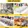 4 Pcs Chafing Dishes Buffet Stove Food Warmer 9L / 8 Quart Stainless Steel Foldable for Self-Service Restaurant Catering Parties Image 2