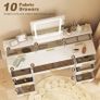 Multi-Storage Elegant Dressing Table, with LED Mirror - White Image 5