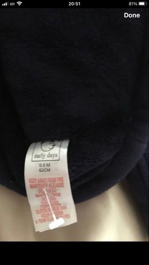 Boys coat 0/3 mths never worn new