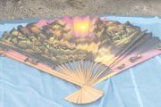 50" Hand Painted Japanese/Chinese Fan