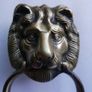 Vintage Brass Lion Head Door Knocker Image 2