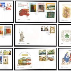 Collection 1993 Ireland Commemorative Stamps An Post First Day Cover (FDC). Collection of 9 covers.