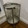 Rolling metal tray side table with removable trays Image 2