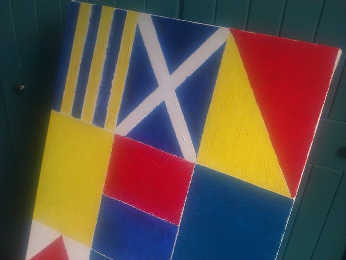 Oil on Canvas. "Nautical Flags".