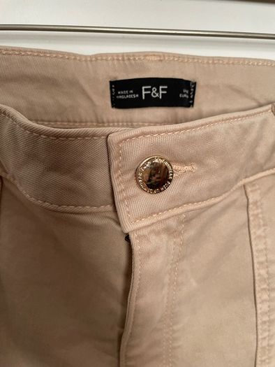 F&F jeans slim cream super soft cream mid rise size 16 - new