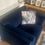 Blue Velvet Armchair Image 2