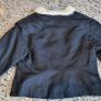 vintage black figured jacket fur collar Image 2