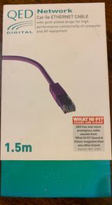 QED Cat-5e Ethernet Network Cable 1.5m Brand New & Sealed