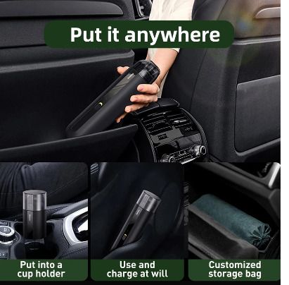 BRAND NEW 5000Pa Rechargeable Handheld Mini Auto Cordless Vacuum Cleaner for Car