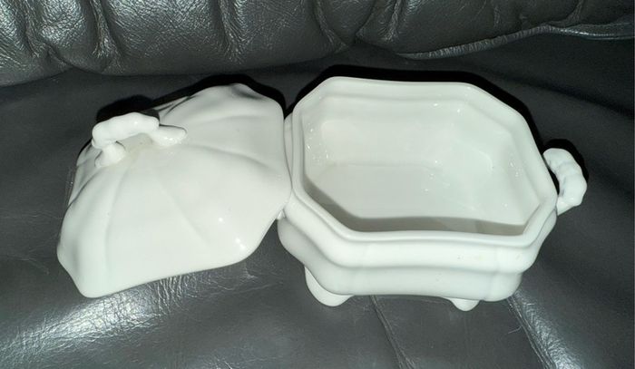 white ceramic possibly sugar bowl