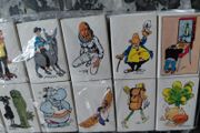 Vintage set of French matchboxes with all matches inside