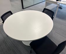 Round office table and 3 chairs