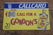Ireland CallCard "Gordon's Dry Gin", used, 10/1994, 20 Units - free standard postage