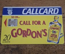 Ireland CallCard "Gordon's Dry Gin", used, 10/1994, 20 Units - free standard postage