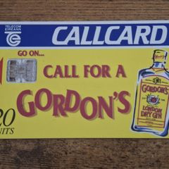 Ireland CallCard "Gordon's Dry Gin", used, 10/1994, 20 Units - free standard postage