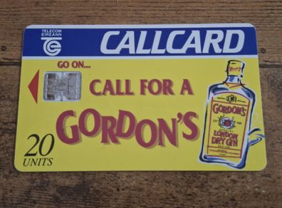 Ireland CallCard "Gordon's Dry Gin", used, 10/1994, 20 Units - free standard postage