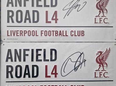 Signed Klopp and Rafa street signs