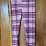 Girl's Pink Tartan Leggings  | Size 3/4 years Image 3